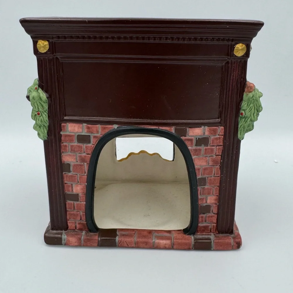 Partylite Aroma Melts Warmer Scent Diffuser Ceramic Candle Holder Cozy Fireplace